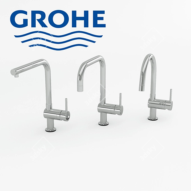 Elegant Grohe Minta Kitchen Faucets 3D model image 1