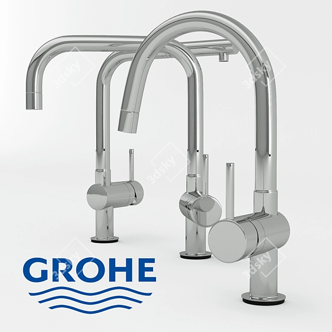 Elegant Grohe Minta Kitchen Faucets 3D model image 2