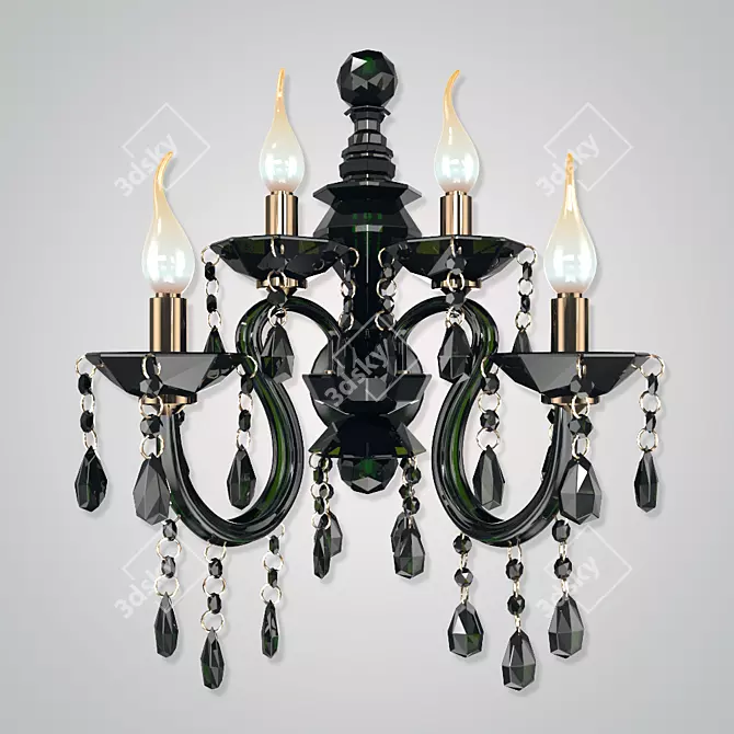 Elegant Ti 5523B Brass Wall Sconce 3D model image 1
