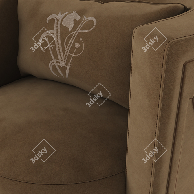 Luxurious Ipe Cavalli Kingsley Armchair 3D model image 2