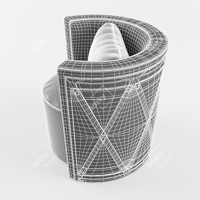 Luxurious Ipe Cavalli Kingsley Armchair 3D model image 3