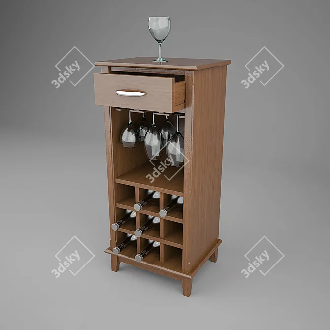 Elegant Wine Chest - 948x466x350 3D model image 1