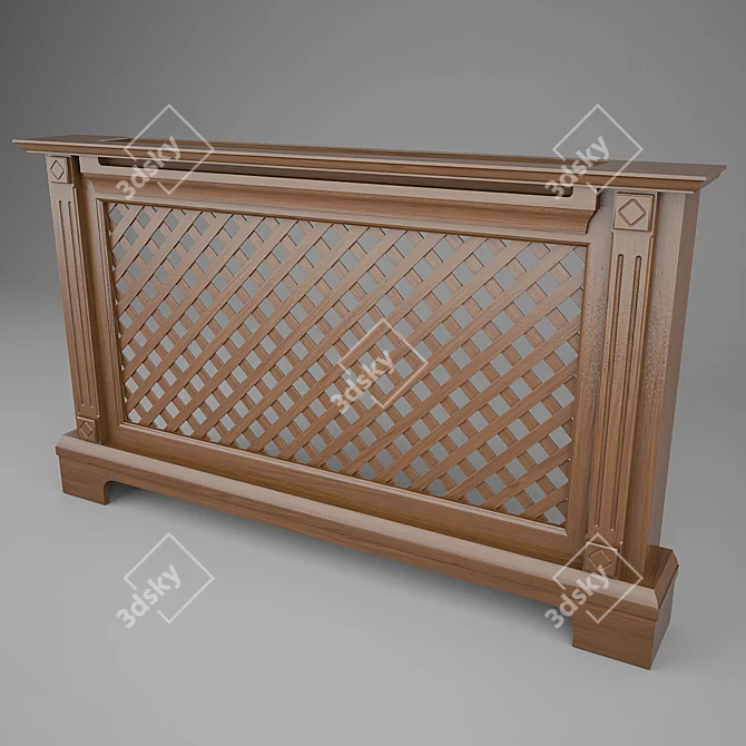 Unique Handcrafted Radiator Grill 3D model image 1