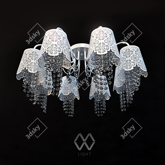 Elegant Crystal Chandelier: MW-LIGHT Pauline 3D model image 1