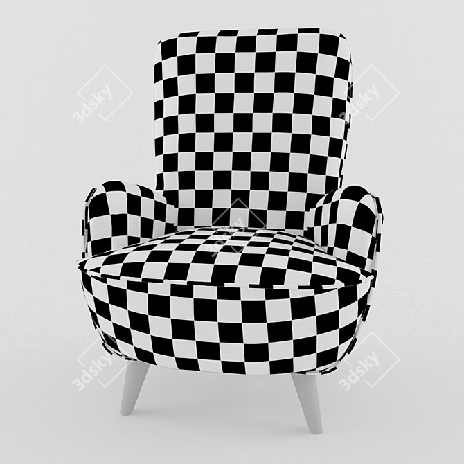 Elegant Ergonomic Chair 3D model image 3