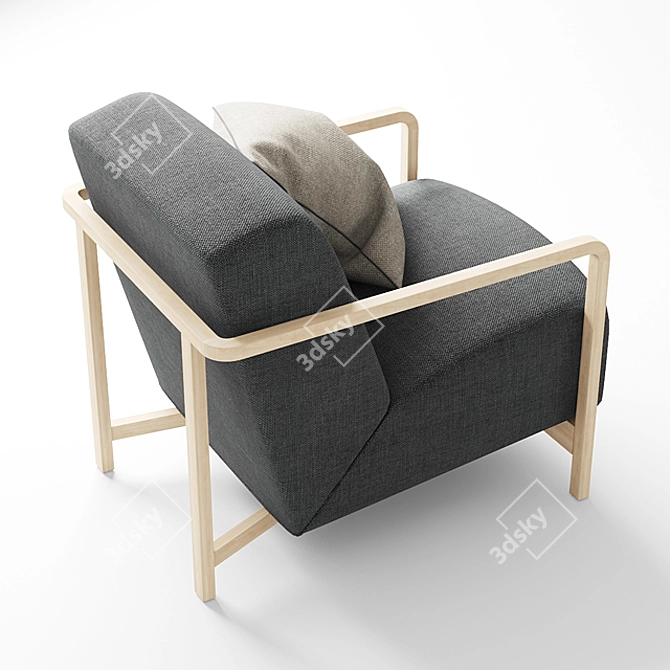 Elegant Porada Gilda Armchair 3D model image 2