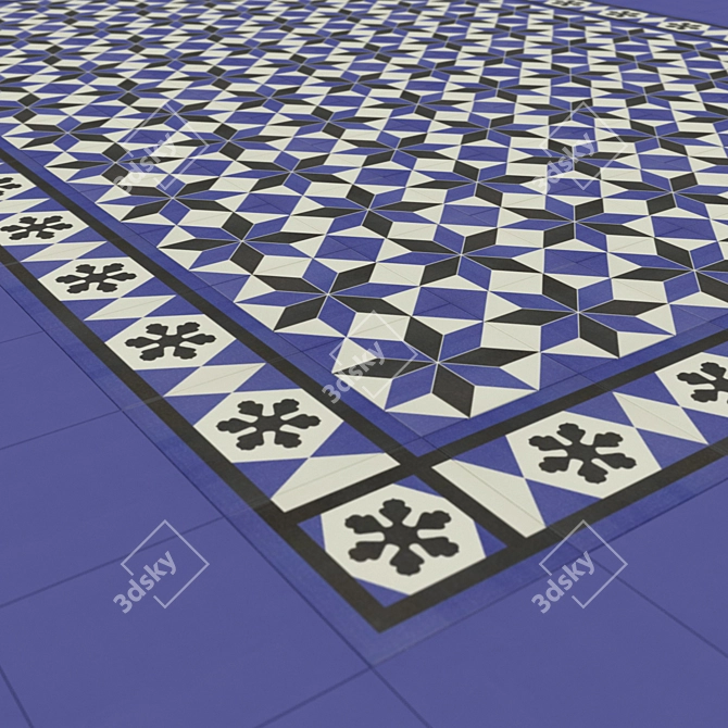 Mainzu Victorian Tile: Classic Elegance 3D model image 3