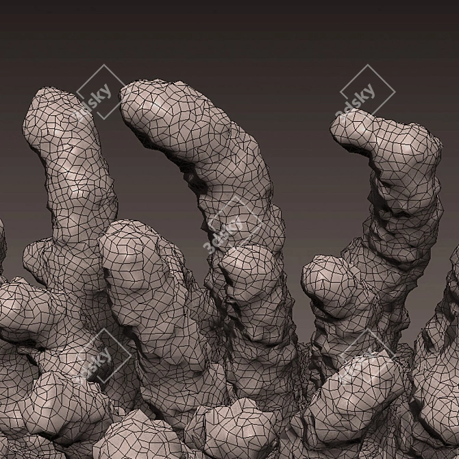 Color-changing Decorative Coral 3D model image 1