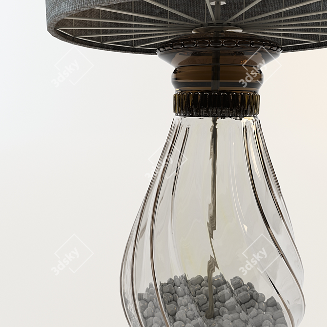 Color Glass Table Lamp 3D model image 1