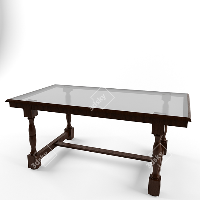 Contemporary Table 3D model image 2