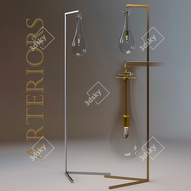 Elegant Sabine Floor Lamp 3D model image 1