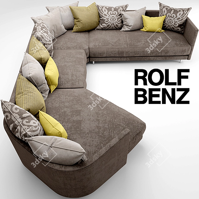 Modern and Stylish Sofa ROLF BENZ ONDA 3D model image 2