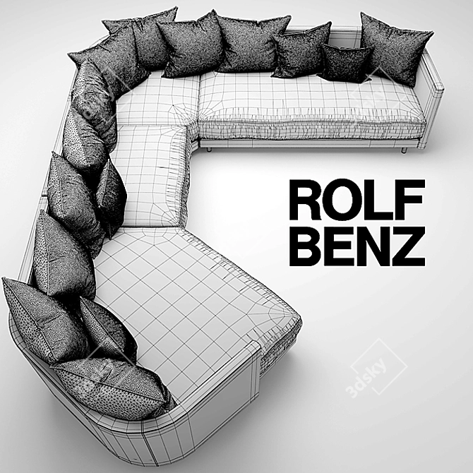 Modern and Stylish Sofa ROLF BENZ ONDA 3D model image 3