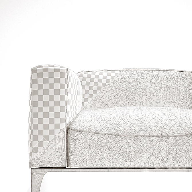 Luxurious Giorgetti Aton 2-Seater 3D model image 3