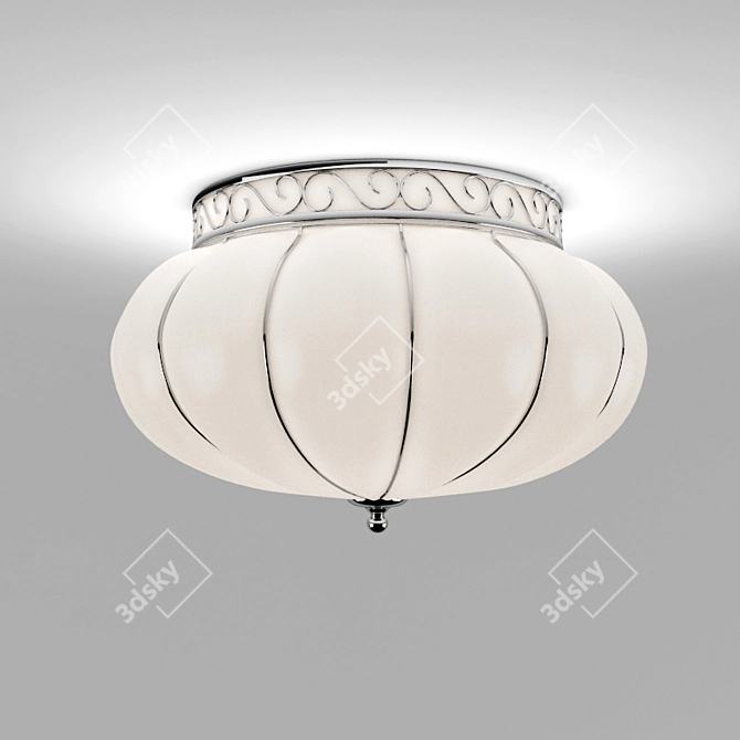 Venice Collection Floral Chandelier (4-Light, White) 3D model image 2