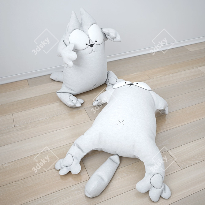 Saimon's Cat Plush Toy 3D model image 2