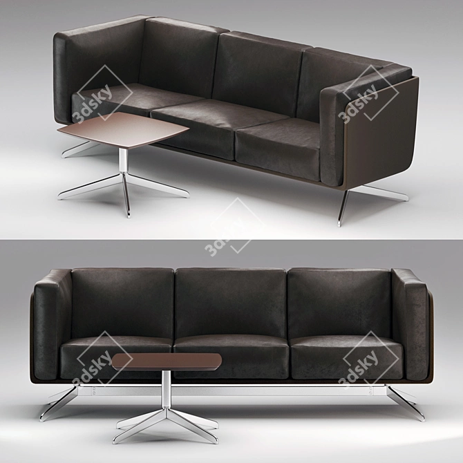 Italian Coco + Sofa Table, Rossin 3D model image 1