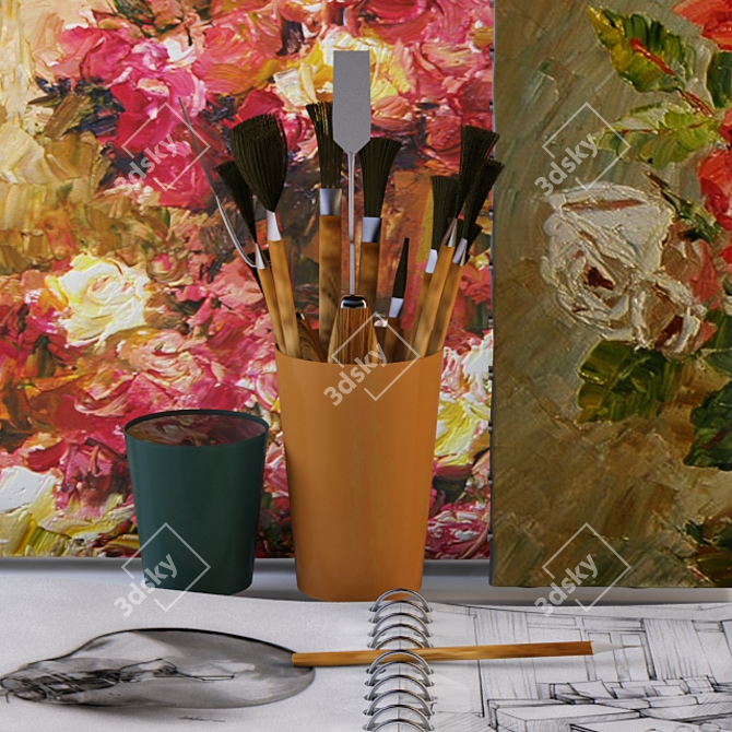 Creative Artist Set 3D model image 2