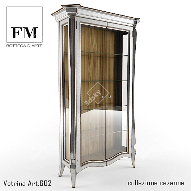 FM Cezanne Glass Showcase - Elegant Italian Design 3D model image 1