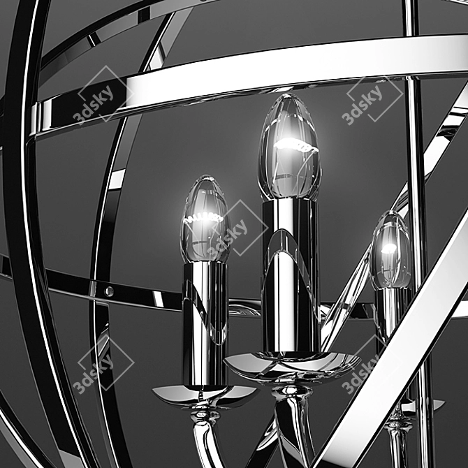 Zany FL2280/5 Chandelier: Unique Lighting Statement 3D model image 3