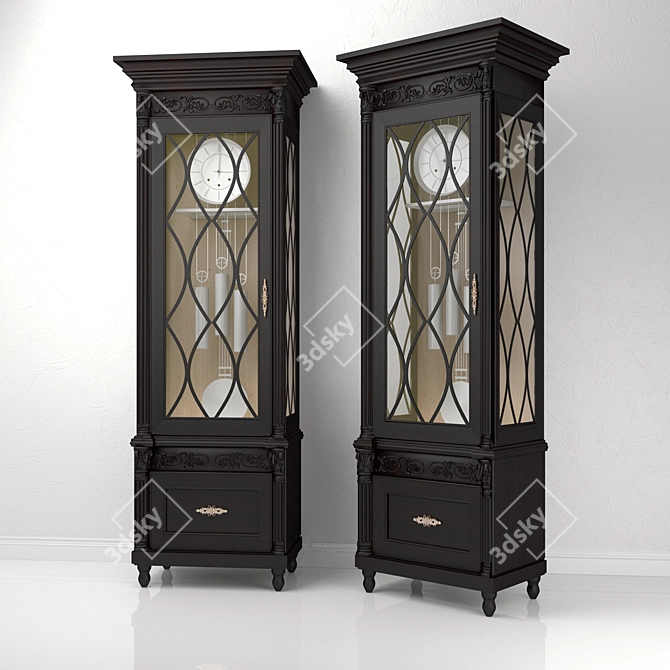 Timeless Vintage Grandfather Clock 3D model image 1
