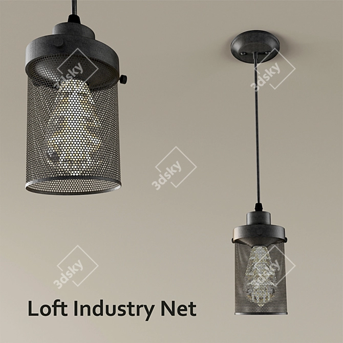 Loft Mesh Pendant Light 3D model image 1