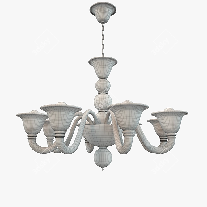 Elegant Voltolina Canaletto Chandelier 3D model image 3
