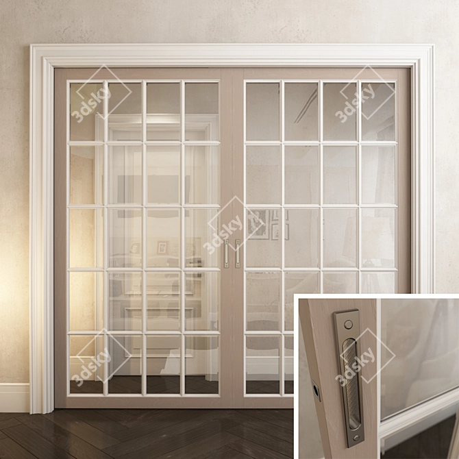 Elegant Nova De Lucci Doors 3D model image 2