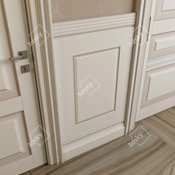 Elegant Oaklend Doors & Panels - Enhance Your Space 3D model image 3