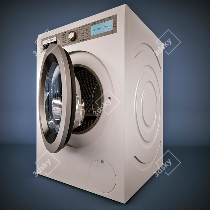 Efficient Bosch Washer for Ultimate Cleaning 3D model image 2