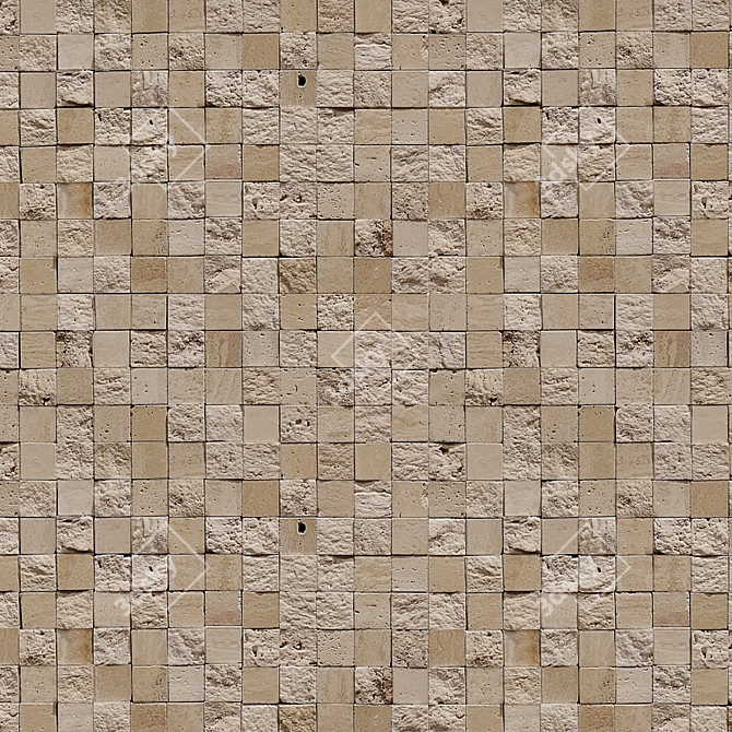 Title: Versatile 3D Mosaic Travertine 3D model image 2