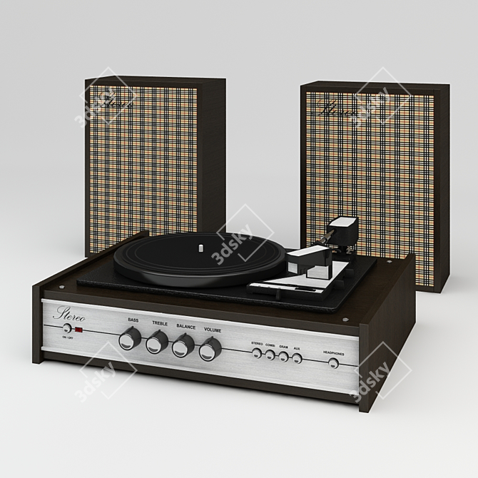 Vinyl Turntable - Retro Sound Solution 3D model image 1