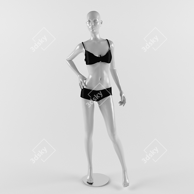 Seductive Mannequin: Lingerie Fashion Model 3D model image 1