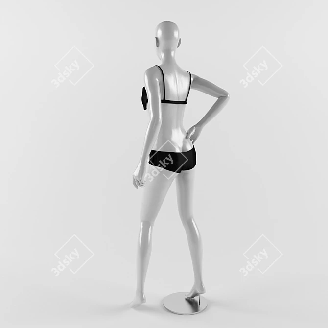 Seductive Mannequin: Lingerie Fashion Model 3D model image 2