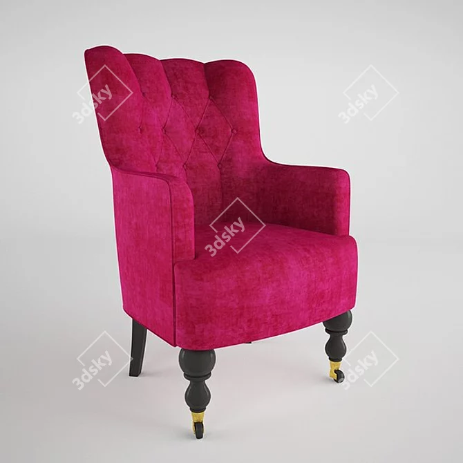 Modern Fuchsia Nina Chair 3D model image 1