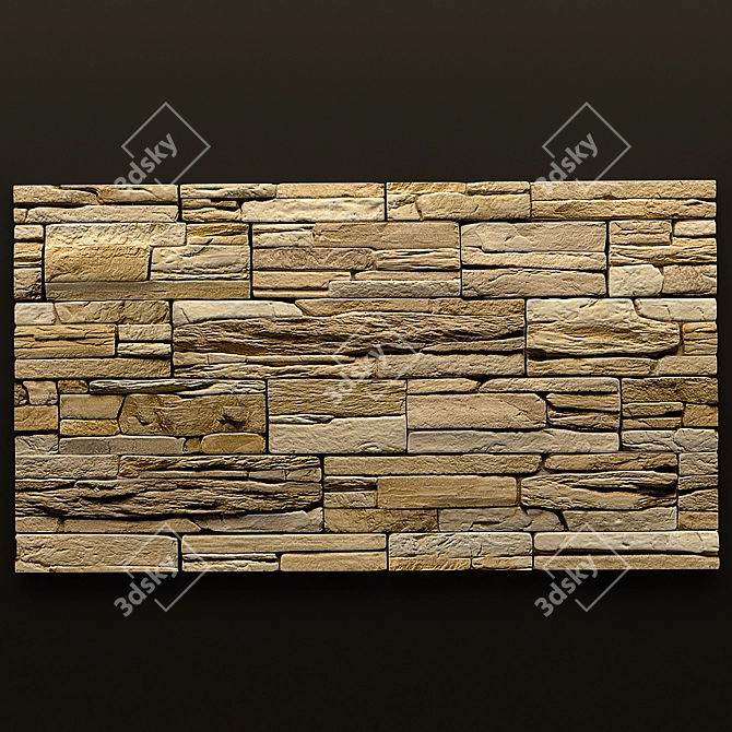 Versatile Textured Stone 3D model image 2