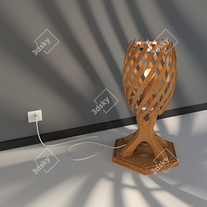 Modern Tripod Floor Lamp 3D model image 2