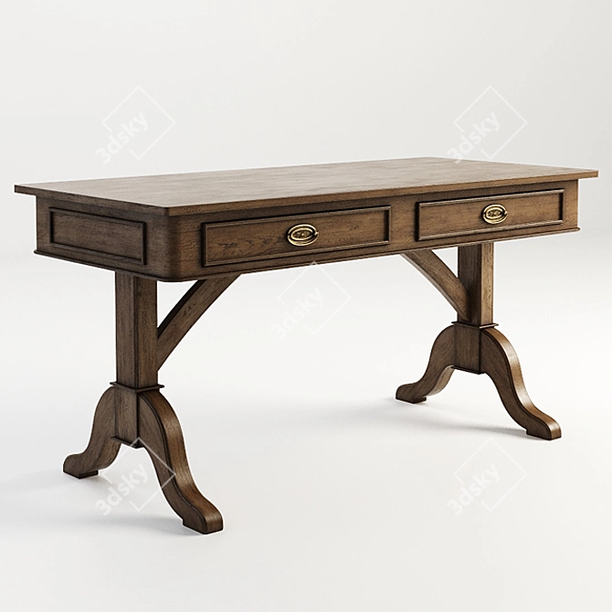 Sleek & Stylish Darcy Desk 3D model image 1