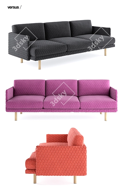 Versus Emo 3 Seater Sofa 3D model image 1