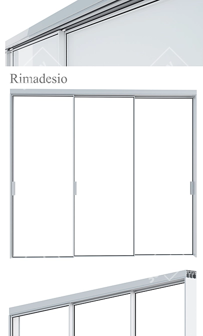 Sleek Sliding Doors & Storage 3D model image 1