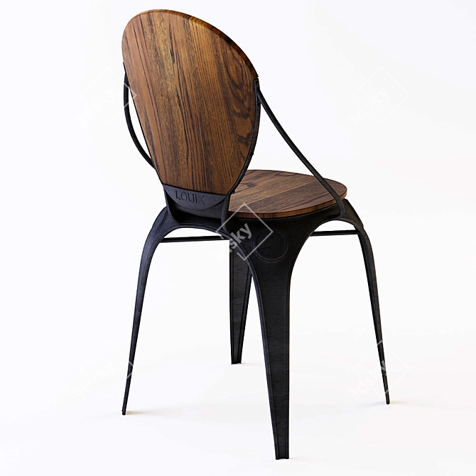 Elegant Bastille Chair - Timeless Beauty 3D model image 2