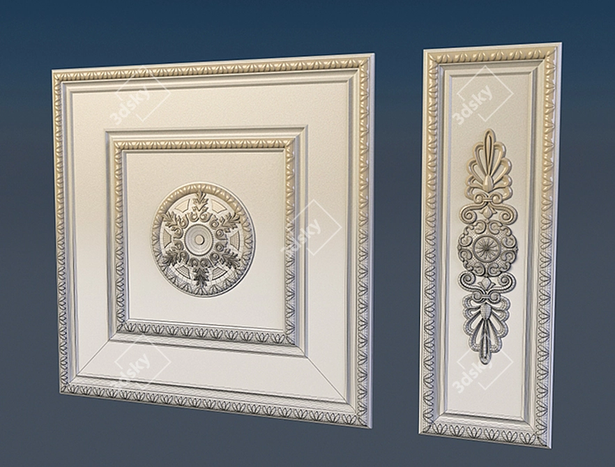 Elegant Lirica Crema Ceramic Tiles 3D model image 3