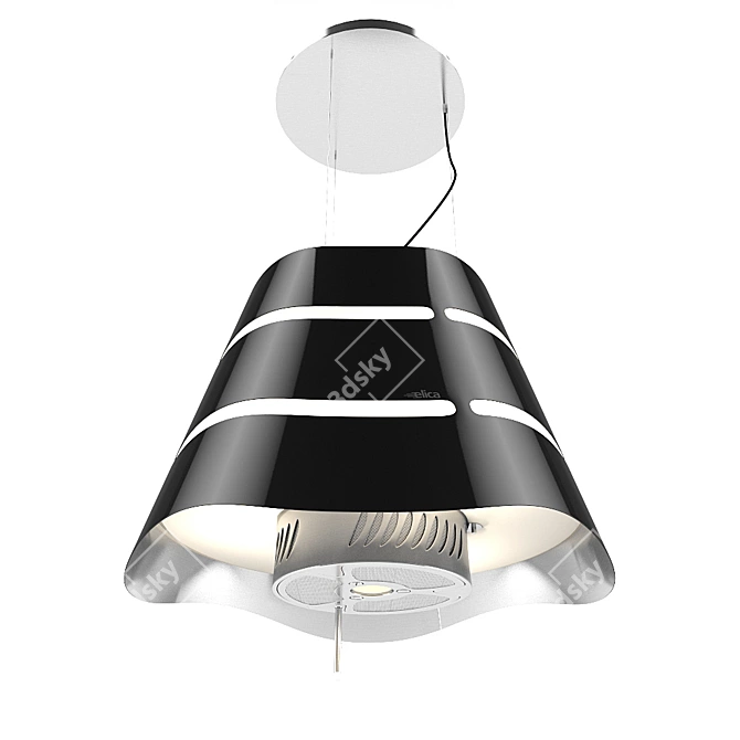 Elica Wave: Stylish Suspended Extractor 3D model image 1