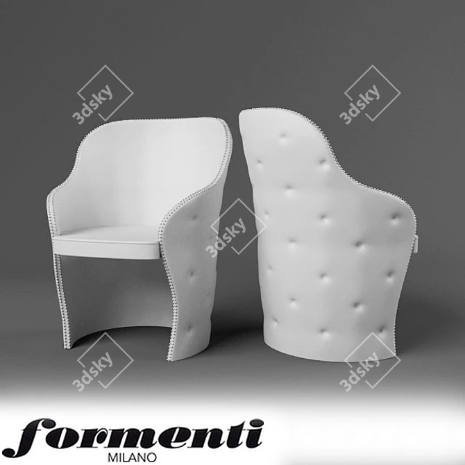 Elegant Formenti Nizza Armchair 3D model image 1