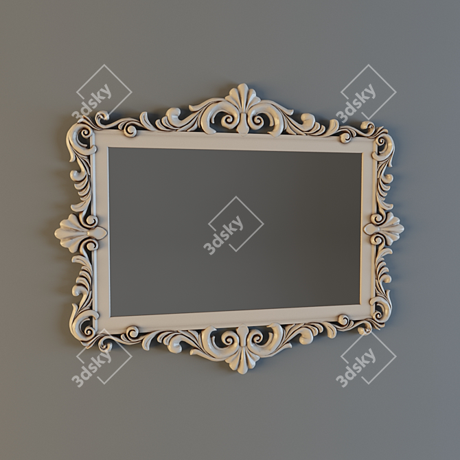 ART Design Carved Frame Mirror 3D model image 1