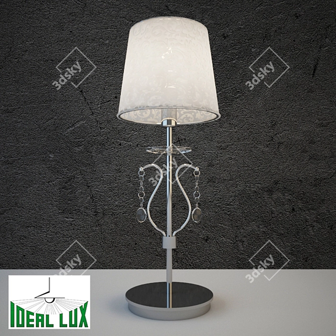 Elegant Chrome Table Lamp 3D model image 1