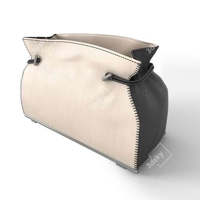 Sleek Leather Crossbody Bag 3D model image 1