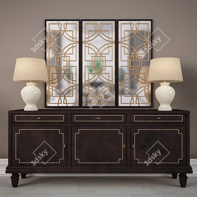 Organize in Style: Modern Chest of Drawers 3D model image 1
