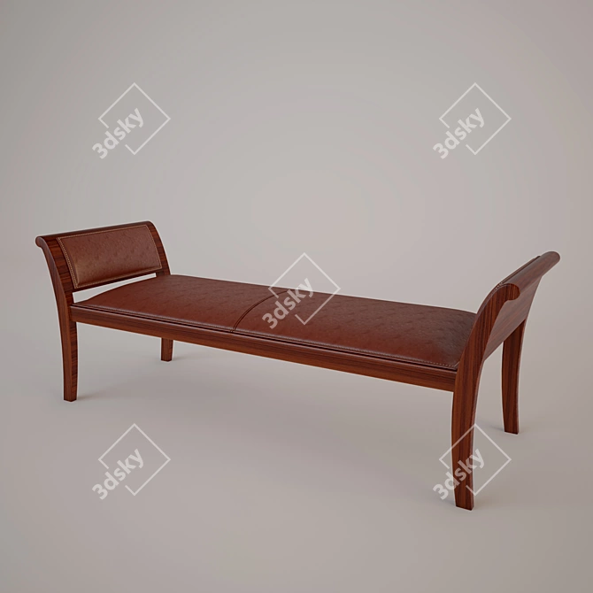 Butterfly Leather Bench 3D model image 1