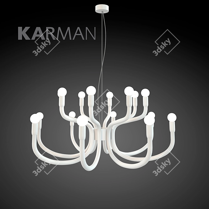 Sleek Karman Snoob Pendant Light 3D model image 1
